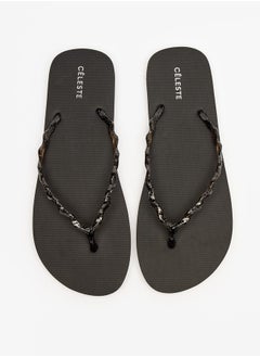 Buy Women's Textured Flip Flops in UAE