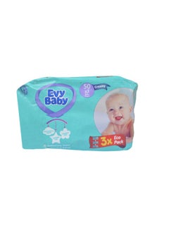 Buy Evy Baby, Wipes, Creamy, Eco Pack 3X50 Pcs - 1 Kit in Saudi Arabia