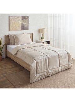 Buy Cambridge 3-Piece Cotton Satin Twin Comforter Set 220x160 cm in UAE
