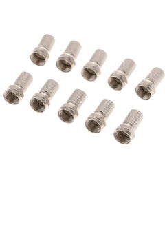 Buy DKURVE® Screw/Twist on F Connectors for Satellite TV Aerial Coax Coaxial Cable RG6 (PACK OF 10) in UAE