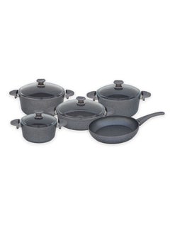 Buy 9 PCS GRANITE COOKWARE SET- GREY COLOR- MADE IN TURKEY in UAE