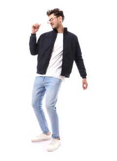 Buy Waterproof Fly Zipper Cotton Jacket_Navy Blue in Egypt