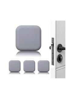 Buy 4 Pcs Door Stoppers Wall Protector Buffer Guard Doorknob Door Handle Bumper Self Adhesive Silencer Soft Rubber Crash Pad for Home Office (Grey) in UAE