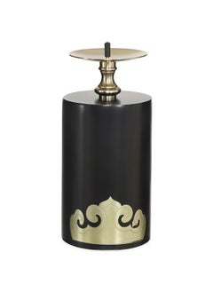 Buy Wole Candle Holder, Black & Gold - 10x20 cm in UAE