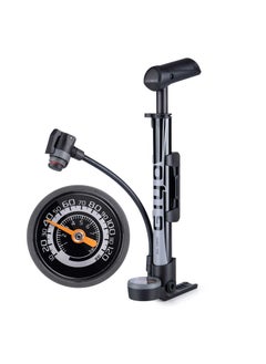 Buy Mini Bike Pump with Gauge Portable Bicycle Tire Pump 120 PSI Bike Air Pump fits Presta & Schrader & Dunlop Valve Road MTB Bike Pump Comes with Mounting Bracket Black Grey in Saudi Arabia