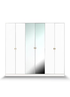 Buy Nicolas 6-Door Wardrobe, White in UAE