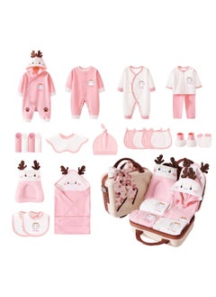 Buy 22 PCS Newborn Baby Gifts Set,Layette Gift for Girl Boys, Infant Essential Clothes Accessories, Premium Cotton Babies' Pant and Top Sets, with Beautifully Suitcase and Prints,66cm for 3-6 Month Babys in Saudi Arabia