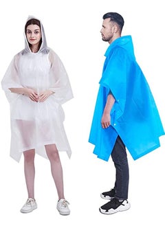 Buy Adult Raincoat, Poncho, Portable EVA with Hood Reusable Coats Emergency Camping Survival Kits, Waterproof with Hoods and Sleeves Lightweight Jacket for Women Men in Saudi Arabia