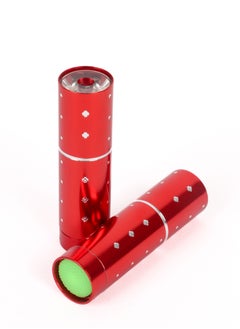 Buy 2pc An elegant small flashlight in the shape of a lipstick with a hanger, red in Saudi Arabia