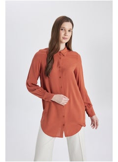 اشتري Woman Regular Fit Shirt Neck Woven Long Sleeve Tunic في مصر