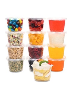 Buy 100 Set 8 Oz Parfait Cups With Flat Lids Ice Cream Cups Food in Egypt