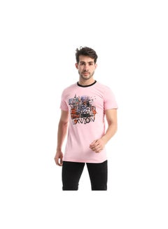 Buy Casual Printed Round Neck T-Shirt in Egypt