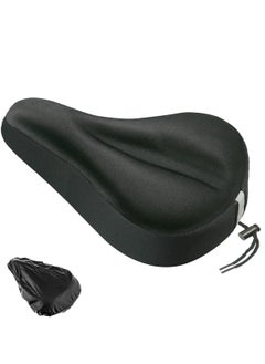 اشتري Bike Seat Cushion Comfortable Padded Bike Seat Cover for Men Women, Saddle Cover Replacement Compatible with Stationary and Exercise Bikes في السعودية