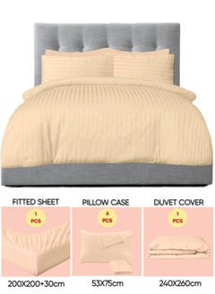 Buy 6 Pieces Super King Bed Sheet Set With Duvet Cover Bedding Set in UAE