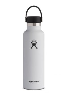 Buy Stainless Steel Vacuum Insulated Water Bottle Outdoor Sports Kettle Thermos Cup 21oz White in UAE