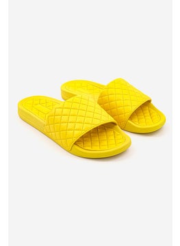 Buy Women Lusco Slide Slippers, Yellow in Saudi Arabia