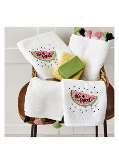 Buy Karaca Home Watermelon 4 Piece Embroidered Towel Set in UAE