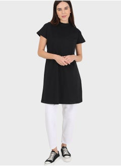 Buy High Neck Oversized T-Shirt in Saudi Arabia