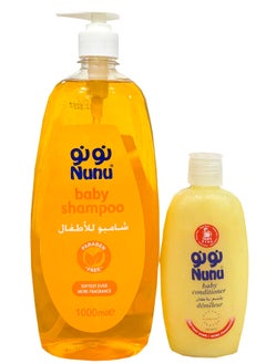 اشتري Nunu Baby Hair Shampoo 1000 Ml + Nunu Conditioner 200 Ml في مصر