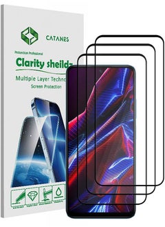 Buy 3 Pack For Xiaomi Poco X5 Screen Protector Scratch and Shatter Resistant Full Glue Back in UAE