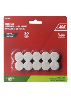 اشتري Heavy Duty Self-Adhesive Felt Pad Pack 1.9 Cm 20 Pieces في الامارات