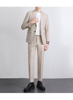 Buy New Casual Slim Fit Suit Two-Piece Set in UAE