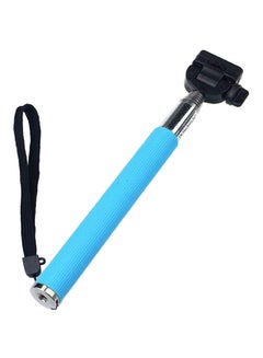Buy Bluetooth Shutter Selfie Monopod Stick And Smart Phone Holder Blue/Black in Saudi Arabia