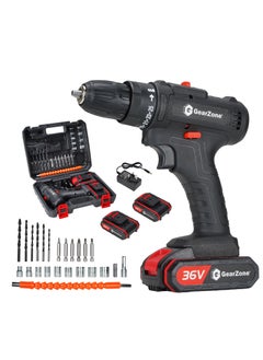 Buy Upgrade 36V Electric Drill  with 2pcs Batteries and Accessories, Multifunctional Electric Impact Cordless Drill, Wireless Hand Drills, Home DIY Electric Power Tools in Saudi Arabia