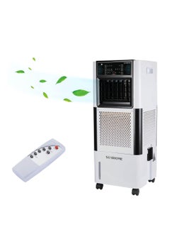 Buy 3-Speeds 3-in-1 Multifunctional Fan Air Humidifier Air Cooler With Remote Control 18L 90W White Black in Saudi Arabia