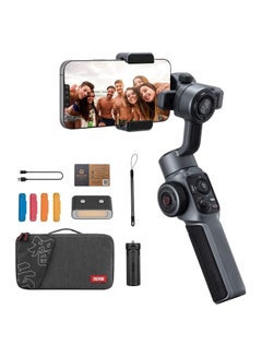 Buy Smooth 5S Combo Professional 3-Axis Gimbal Stabilizer Magnetic Light for Smartphone in UAE