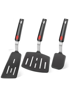 Buy 3 Pcs Silicone Spatula Turner for Nonstick Cookware, Cooking Spatula, 600°F Heat Resistant Large Flexible Rubber Spatula Set, Kitchen Utensils for Flipping Eggs, Burgers, Pancakes, Crepes in Saudi Arabia