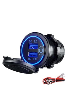 اشتري Car Charger Socket Quick Charge Triple USB Outlet 12V/24V 36W QC3.0 USB في السعودية