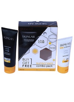 اشتري Skinlab UVA UVB Sunscreen Combo Pack SPF 100, 100ml + 50ml, 2 Pieces في الامارات