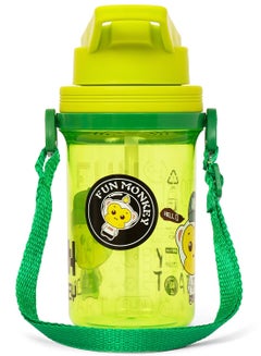 Buy Eazy Kids Water Bottle 500ml wt Straw - Green in Saudi Arabia