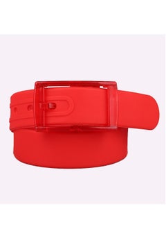 Buy High Quality Silicone Belt For Men And Women 116.5cm Red in UAE