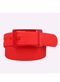 اشتري High Quality Silicone Belt For Men And Women 116.5cm Red في الامارات