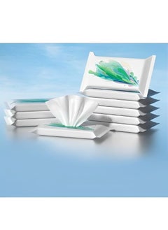 Buy Ultra Soft Aloe Vera Crystal Clean Pure Water Wet Toilet Paper Pack of 10 in UAE