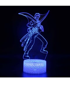 Buy Anime Roronoa Zoro 3D Night Light Manga Figure Luffy Zoro Touch Bedside Lamp 16 Color Bedroom LED Night Light Anime Luffy 3D Desk Lamp for Birthday New Year to Boys/Girls/Fans in UAE