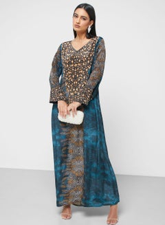 Buy Embroidered Knitted Jalabiya in UAE