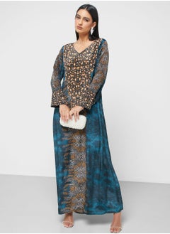 Buy Embroidered Knitted Jalabiya in UAE