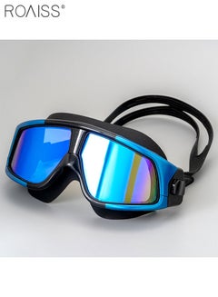 Buy Swim Goggles for Adult with Soft Silicone Gasket Anti-fog UV Protection No Leaking Clear Vision Pool Goggles Big Frame Swimming Goggles for Men Women Blue and Black in UAE