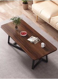 Buy Versatile large rectangular living room coffee table with black metal frame in Saudi Arabia