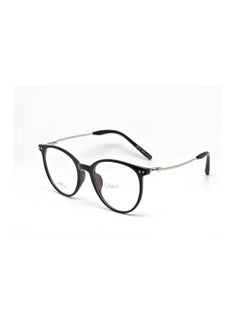 Buy Anti blue light blocking eyeglass frame for mobile and Computer, Black-Silver Color in Saudi Arabia