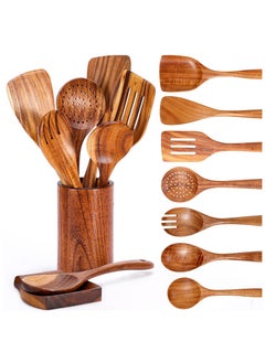 Buy 9 PCS Wooden Spoons for Cooking in UAE