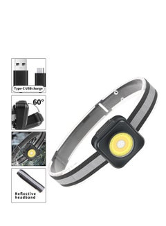Buy LED Headlamp Rechargeable Head Light 60° adjustable Angle Reflector Light Strip in Saudi Arabia