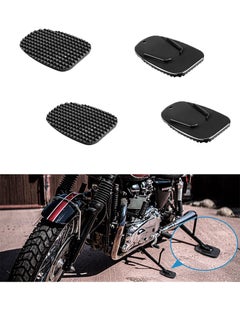 اشتري 4 Pieces Motorcycle Kickstand Pad Motorcycle Stand Plate Motorcycle Foot Side Stand Support Plate for Outdoor Grass Sand Muddy Ground Parking في السعودية