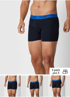 Buy 3 Pack Waist Band Trunks With Antibacterial Finish in UAE