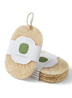 Buy Loofah Dish Sponges, Natural & Reusable Dishwashing Power Cleaning and Easy Storage, Without Irritating Elements, Multi-Purpose Loofah, for Kitchen, Kitchen Scrubber Loofahs (6 Pack) in Saudi Arabia