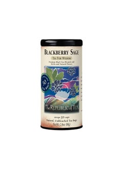 Buy The Republic of Tea Blackberry Sage Black Tea | 50 Tea Bags, Gourmet Black Tea in UAE