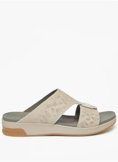 اشتري Textured Slip-On Arabic Sandals في الامارات